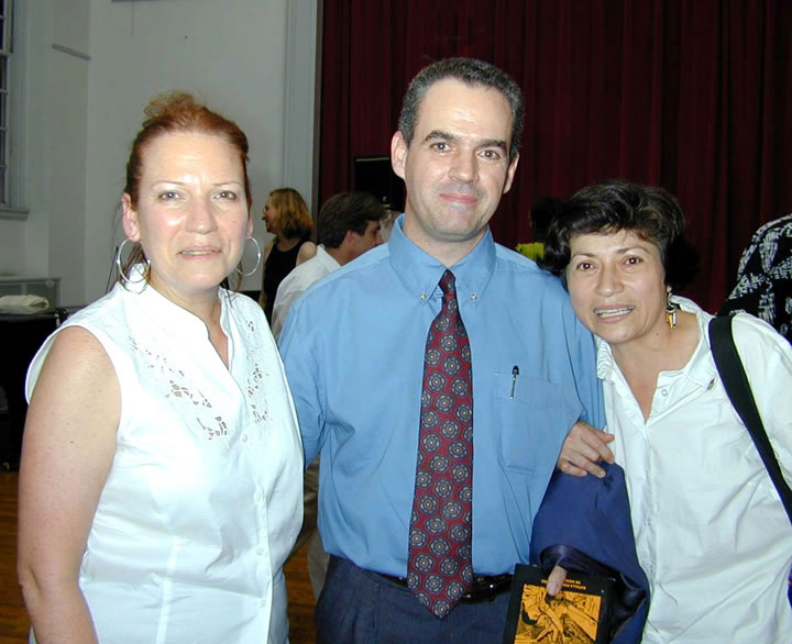 Shirley and Sonia with Prieto from the Interests Section.