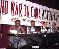 Nancy Wright, speaking for No War on Cuba Movement, presented the historical and poltical background. (104kb)